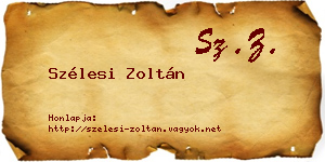 Szélesi Zoltán névjegykártya